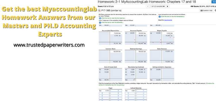 Best service for Myaccountinglab Homework Answers